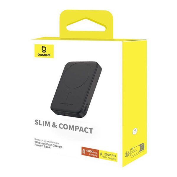 Mini Wireless PowerBank 20W Baseus (black) - Image 10