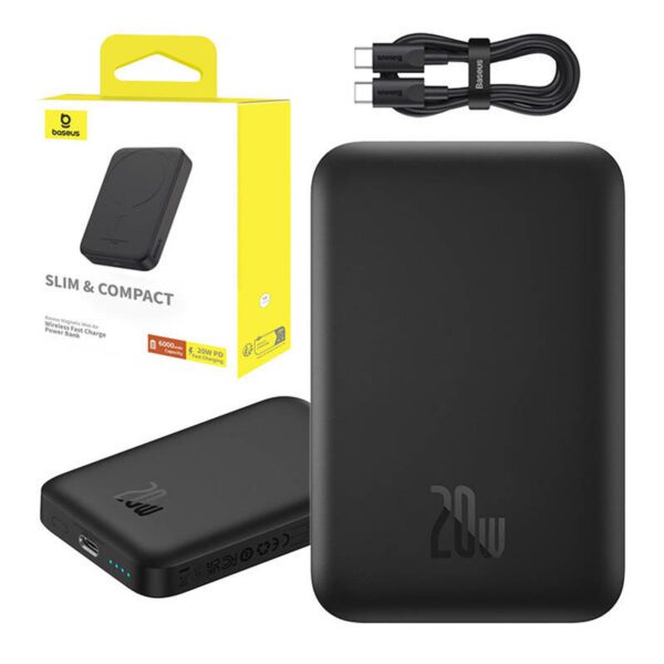 Mini Wireless PowerBank 20W Baseus (black) - Image 12