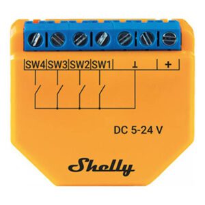 Shelly Plus I4 DC Controller/Scene activator, WiFi/Bluetooth (5-24V DC)