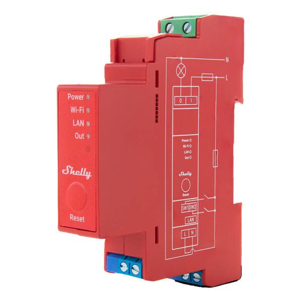 Shelly Pro 1PM DIN Rail Switch with Power measurement, 1 channel, WiFi/LAN - Image 3