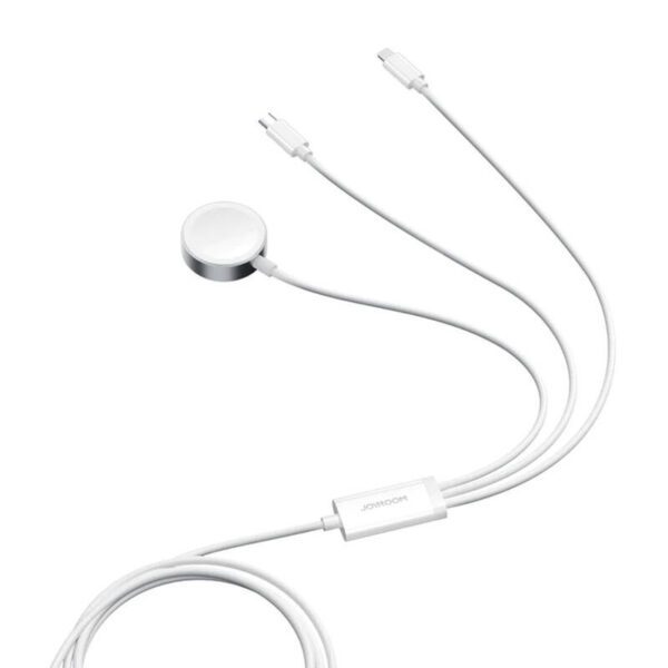 Apple Watch Magnetic Charger Joyroom S-IW008 Lightning + USB-C 5V 1.2m (White) - Image 3