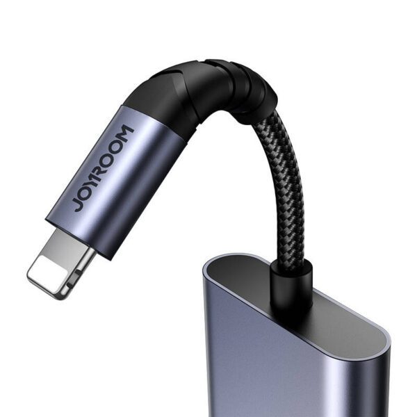 2-in-1 Audio adapter Joyroom SY-L02 Lightning to Double Lightning (black) - Image 4