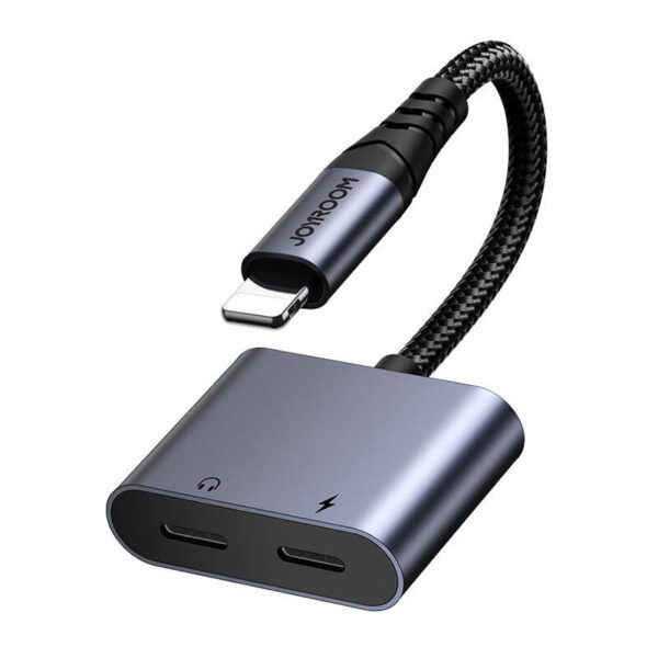 2-in-1 Audio adapter Joyroom SY-L01 Lightning to 3.5mm + Lightning (black) - Image 7