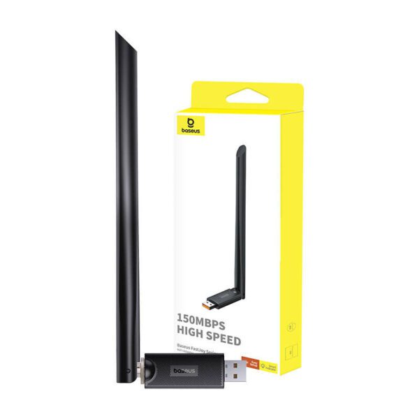Baseus FastJoy adapter Wi-Fi with antenna, 150Mbps (black) - Image 9
