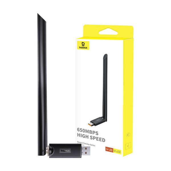 Adapter WiFi with antenna Baseus FastJoy 650Mbps (czarny) - Image 7