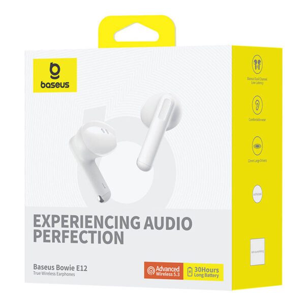 Earphones TWS Baseus Bowie E12 (white) - Image 8