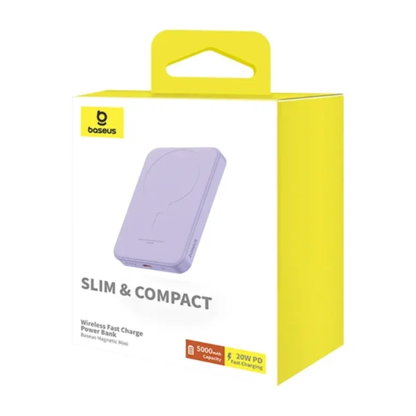 Magnetic Mini Powerbank Baseus 5000mAh 20W (purple) - Image 8