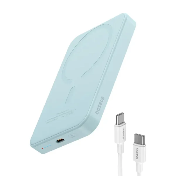 Magnetic Mini Powerbank Baseus 5000mAh, USB-C 20W (blue) - Image 7