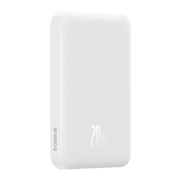 Magnetic Mini Powerbank Baseus 5000mAh, USB-C 20W (white) - Image 4