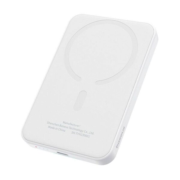 Magnetic Mini Powerbank Baseus 5000mAh, USB-C 20W (white) - Image 6