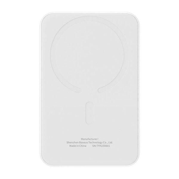 Magnetic Mini Powerbank Baseus 5000mAh, USB-C 20W (white) - Image 2