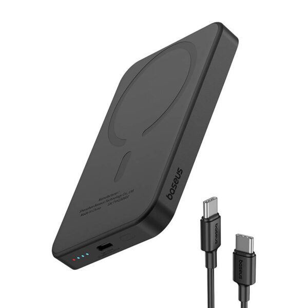 Magnetic Mini Powerbank Baseus 5000mAh, USB-C 20W (black) - Image 7