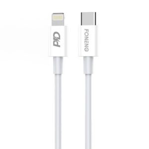 USB-C cable for Lighting Foneng X31, 20W 1m (white)