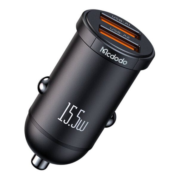 Mcdodo CC-2950 car charger, 2x USB, 15.5W (black) - Image 2