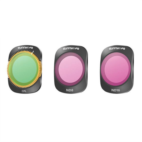 3 filters CPL+ND8+ND16 Sunnylife for Pocket 3 - Image 2