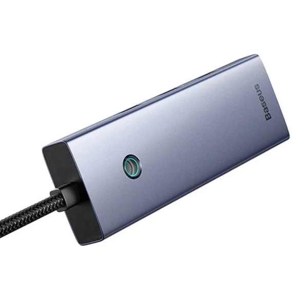 Hub Baseus UltraJoy Series Lite 4-Port (USB to USB 3.0*3+RJ45*1+USB-C 5V) (gray) - Image 5
