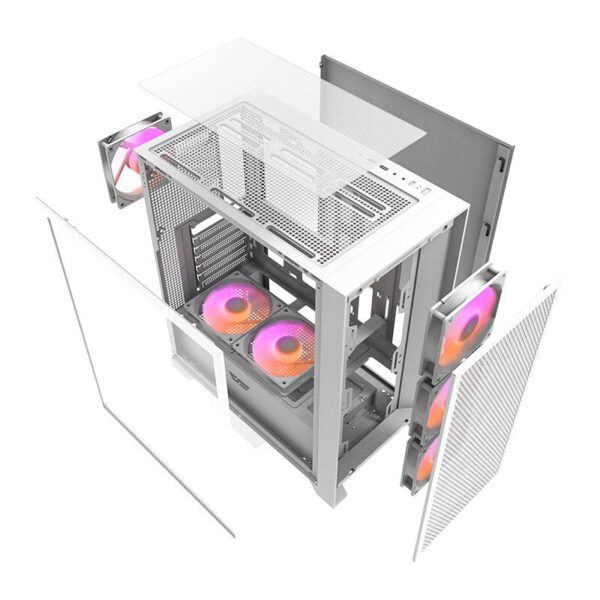 Darkflash DRX70 MESH computer case (white) + 4 RGB fans - Image 10
