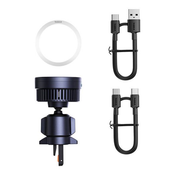 Samochodowy uchwyt  Baseus MagPro z ładowarką indukcyjną  15W Qi2.0 (czarny) - Image 7