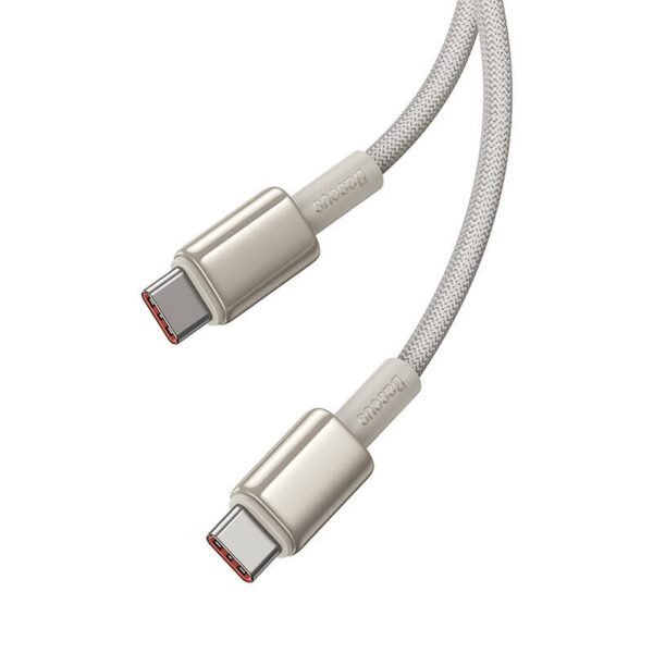 Cable USB-C do USB-C Baseus Tungsten Gold, 100W, 1m (złoty) - Image 5
