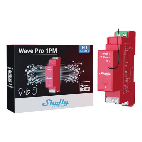 Shelly Qubino Pro 1PM DIN rail Relay, 1-channel, Z-Wave (Power measurement) - Image 3