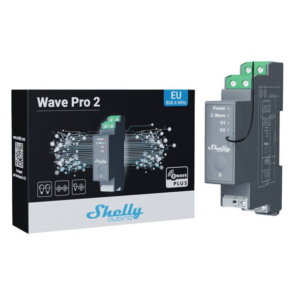 Shelly Qubino Pro 2 DIN rail Relay, 2-channel, Z-Wave - Image 3