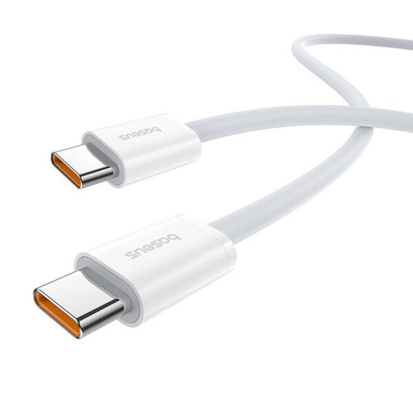 Kabel szybkiego ładowania USB-C do USB-C Baseus Superior 2 100W 1m (biały) - Image 3
