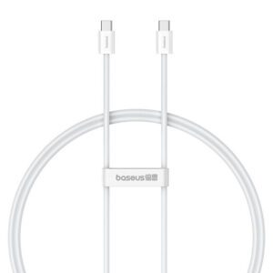 Kabel szybkiego ładowania USB-C do USB-C Baseus Superior 2 100W 1m (biały)