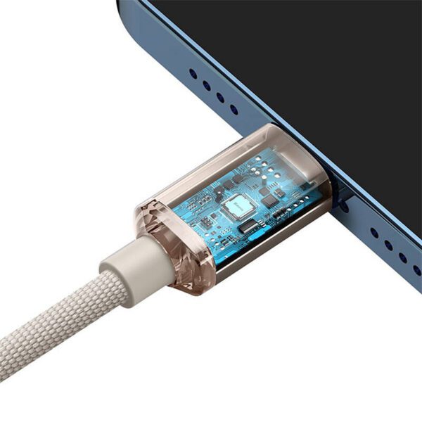 Kabel USB-C do iP Baseus Crystal Shine,  20W, 1.2m (różowy) - Image 4