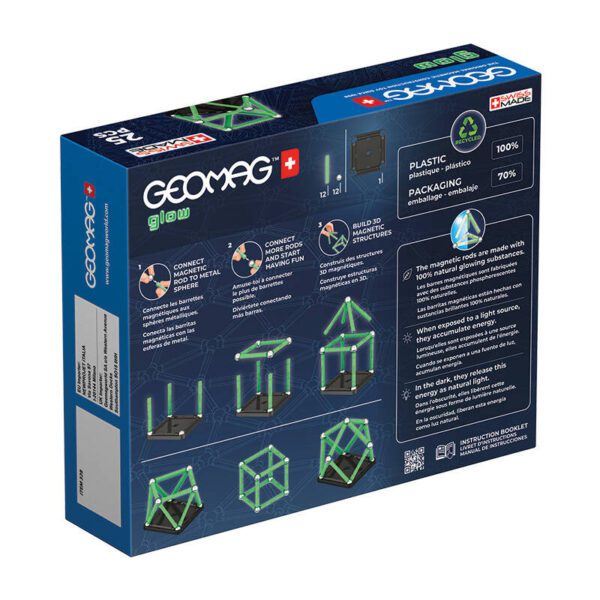 Glow Recycled Magnetic Blocks 25 pieces GEOMAG GEO-328 - Image 3