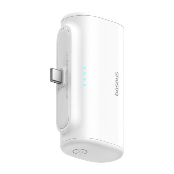 Powerbank Baseus Compact 5000mAh, 20W, USB-C (biały) - Image 5