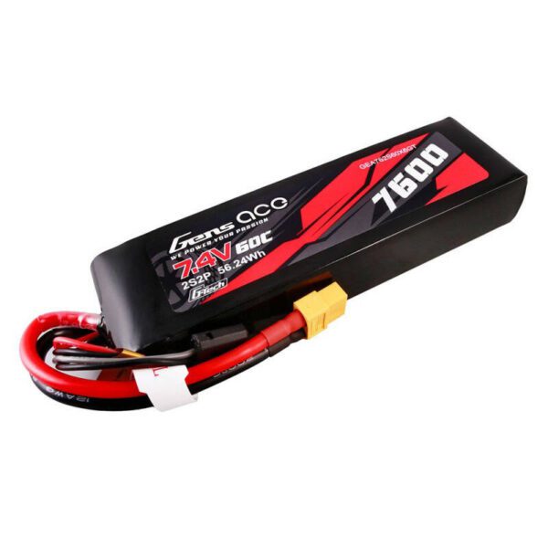 Gens ace G-Tech 7600mAh 7.4V 60C 2S2P Lipo Battery PC mat Battery - Image 2