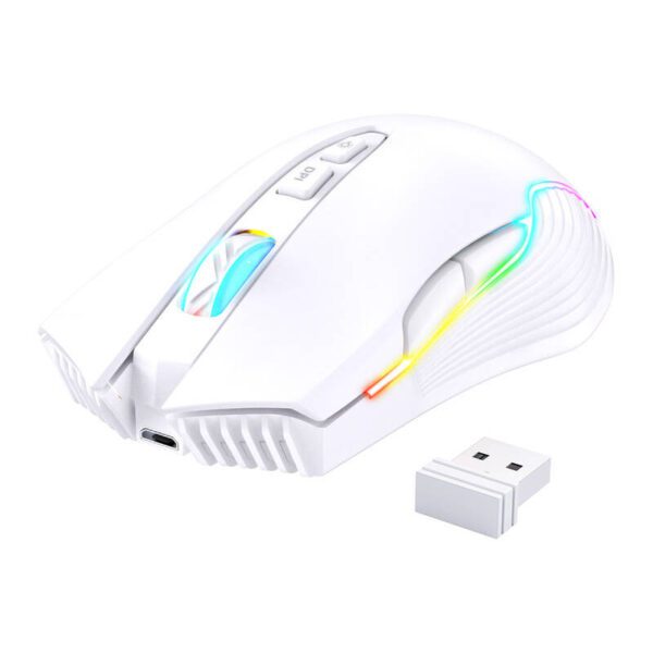 Onikuma CW905 White Wireless Gaming Mouse - Image 2