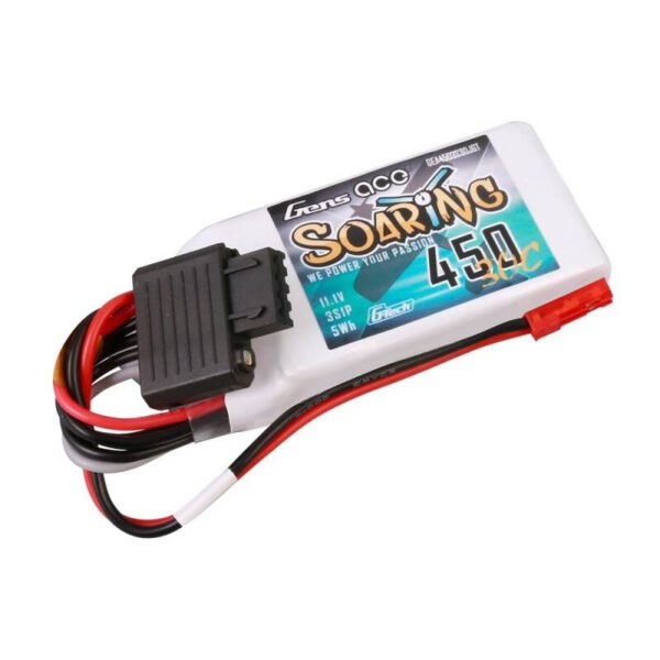 Gens ace G-Tech Soaring 450mAh 11.1V 30C 3S1P Lipo Battery - Image 2