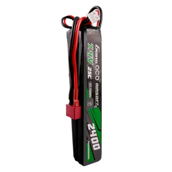 Gens ace 25C 2400mAh 2S2P 7.4V Saddle Airsoft Gun Lipo Battery with Mini Deans(T) Plug - Image 3