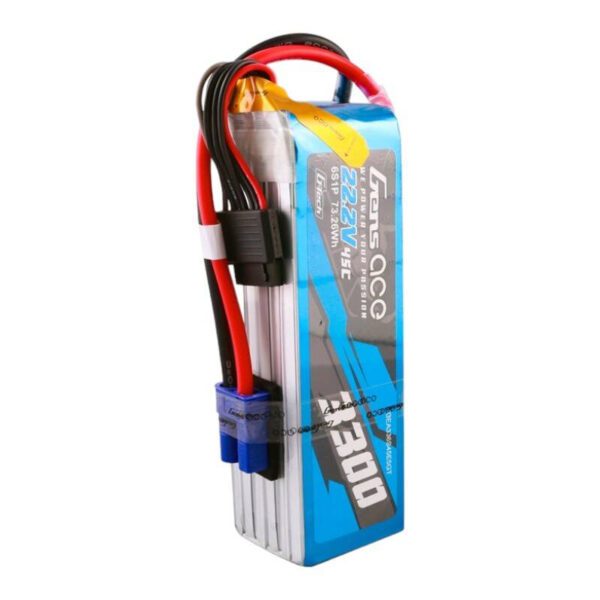 Gens ace G-Tech 3300mAh 22.2V 45C 6S1P Lipo Battery Pack with EC5 Plug - Image 3