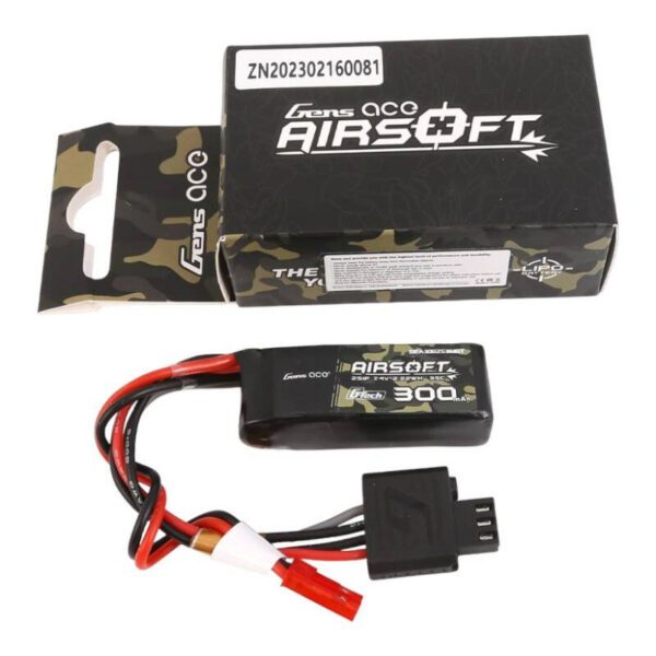Gens ace G-Tech 35C 300mAh 2S1P 7.4V Airsoft Gun Lipo Battery with JST-SYP Plug - Image 4