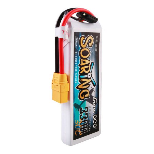 Gens ace G-Tech Soaring 3300mAh 11.1V 30C 3S1P Lipo Battery Pack with XT90 plug - Image 4