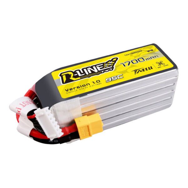 Tattu R-Line 22.2V 1700mAh 6S 95C Lipo Battery with XT60 Plug - Image 3