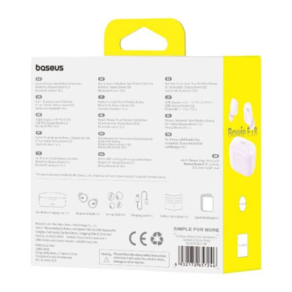 Earphones TWS Baseus Bowie E18 (purple) - Image 7