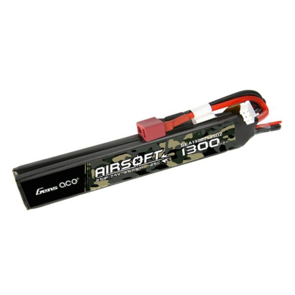 Gens ace 25C 1300mAh 2S1P 7.4V Saddle Airsoft Gun Lipo Battery with T Plug - Image 5