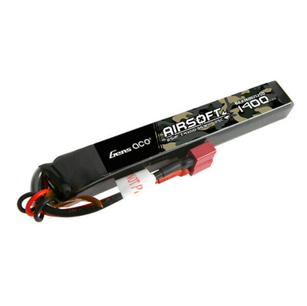 Gens ace 25C 1400mAh 2S1P 7.4V Airsoft Gun Lipo Battery with T Plug - Image 4