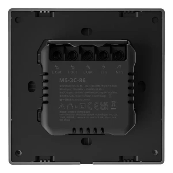 Smart Scene Wall Switch WiFi Sonoff M5 3C (3-channel) - Image 4