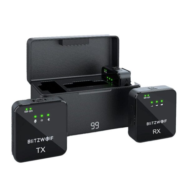 BlitzWolf Wireless Microphone, BW-SX63, 1000mAh (black) - Image 2