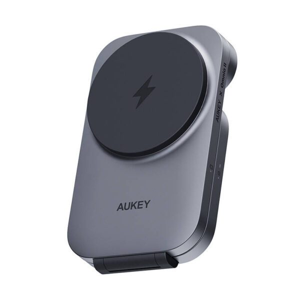 Magnetic Wireless Charger 3 in 1 MagFusion Aukey LC-MC312, 15W Qi2 (gray) - Image 2
