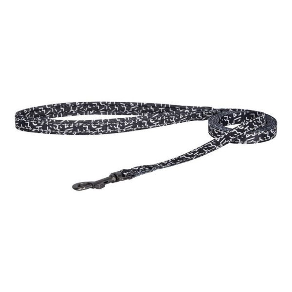Dogness cat leash 1,5m+harness walking set (black and white) - Image 3