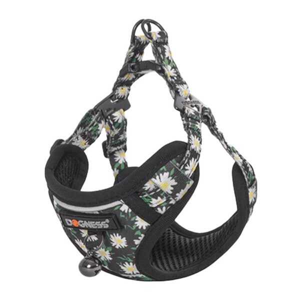 Cat set Dogness harness and leash 1,5m (Daisy Black) - Image 2