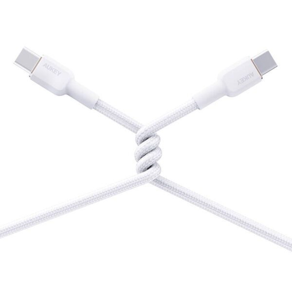 USB-C to USB-C Cable Aukey CB-NCC2, 60W, 1.8m (white) - Image 3