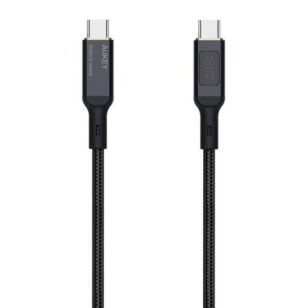 USB-C to USB-C Cable Aukey CB-MCC102, 100W, 1.8m (black) - Image 2