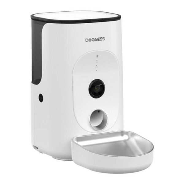 Dogness F15 WiFi 4L smart food dispenser with camera with stainless steel bowl (white) - Image 2