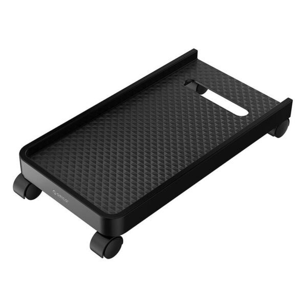 Desktop computer stand, on wheels (black), up to 15 kg